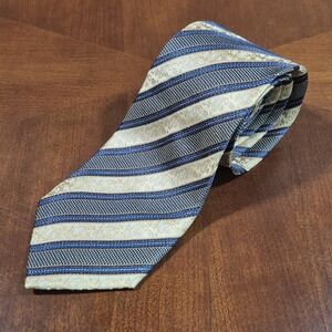 Peacock Hand Made Men's Neck Tie 100% Silk Striped‎ 60" L 3.5" W